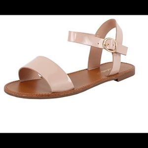 NWOB Sz 7 rose gold Breckelle’s Kate sandal